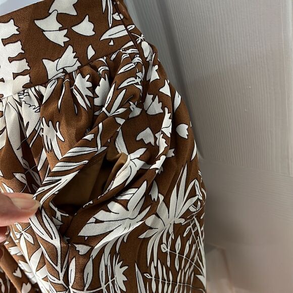 NWT Yakira Bella brown and white floral skirt size XXS - Picture 3 of 8